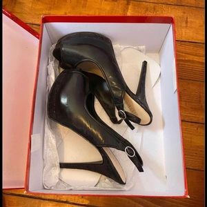 Black Leather Guess Heels